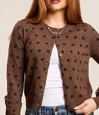 Polka Dot Cardigan Sweater