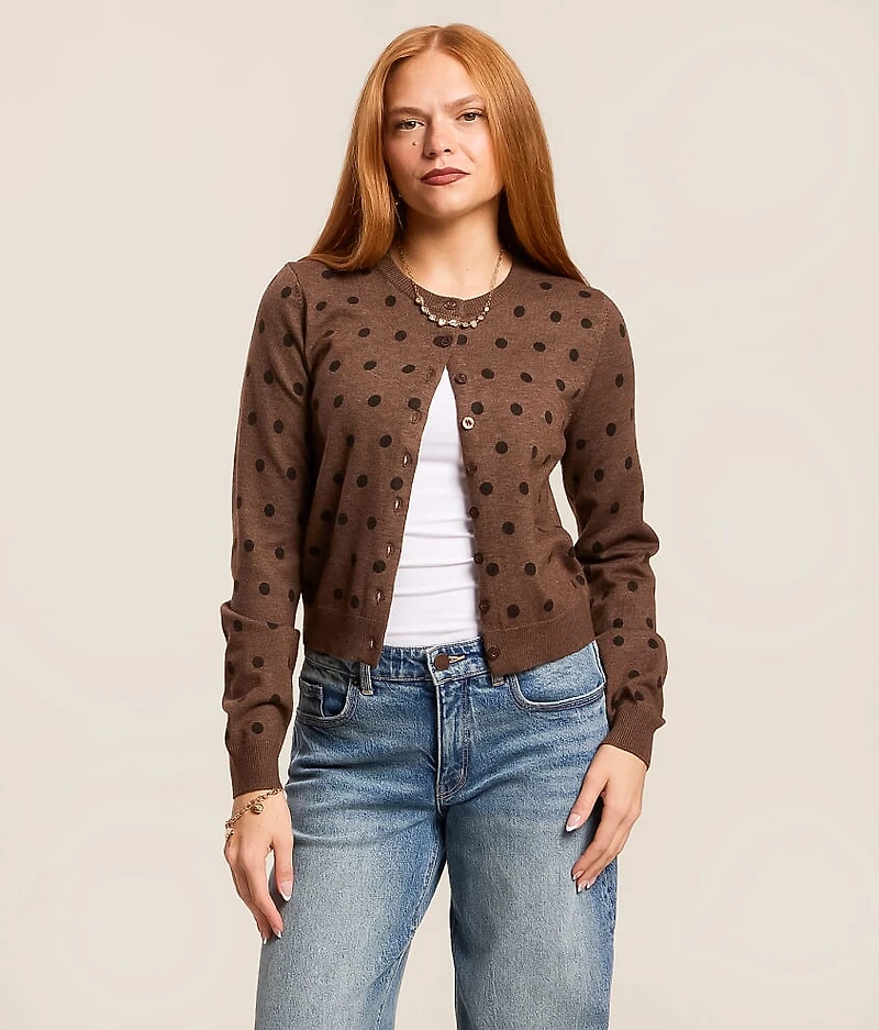 Polka Dot Cardigan Sweater