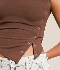 Studio Asymmetrical Cropped Tank Top