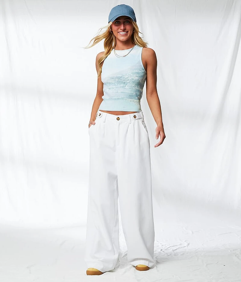 High Rise Wide Leg Trouser Pant