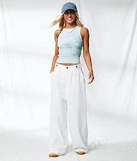 High Rise Wide Leg Trouser Pant