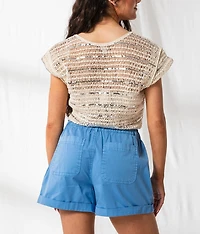 High Rise Cuffed Short