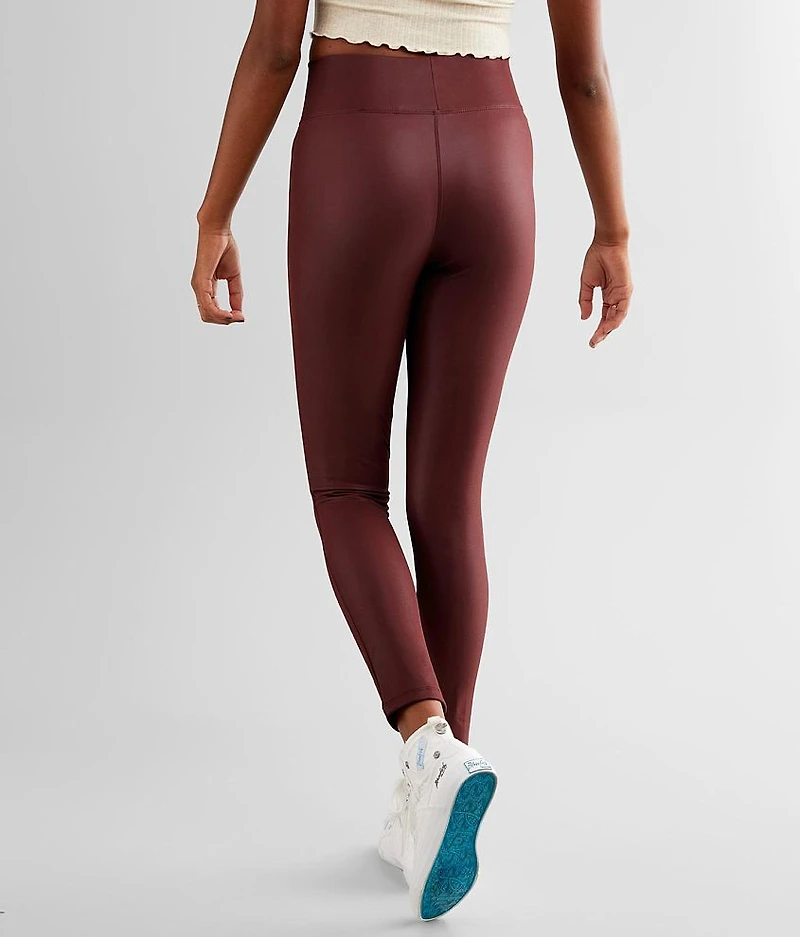 High Rise Faux Leather Stretch Legging