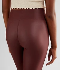 High Rise Faux Leather Stretch Legging