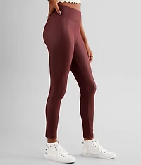High Rise Faux Leather Stretch Legging