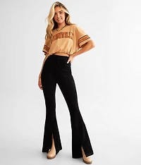 High Rise Split Flare Pant