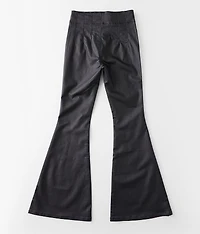 Girls - Faux Leather High Rise Flare Pant