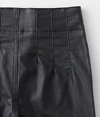 Girls - Faux Leather High Rise Flare Pant