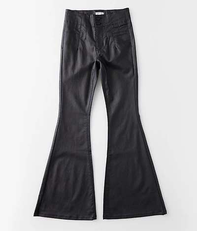 Girls - Faux Leather High Rise Flare Pant