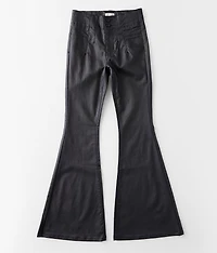 Girls - Faux Leather High Rise Flare Pant