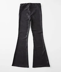 Girls - Faux Leather High Rise Flare Pant