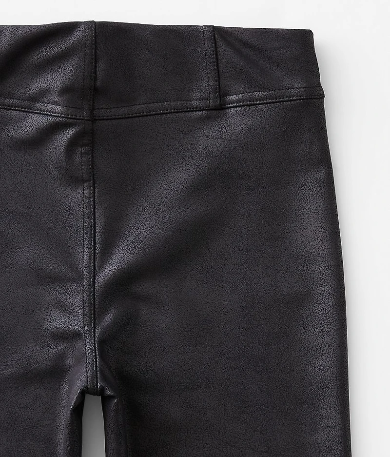 Girls - Faux Leather High Rise Flare Pant