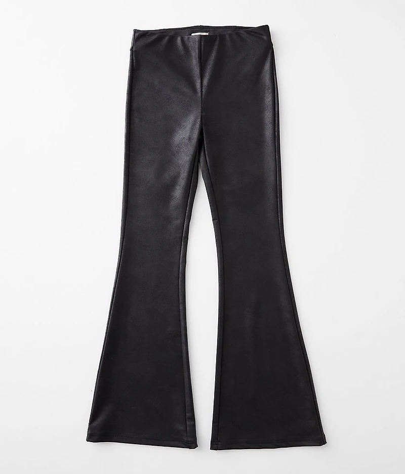 Girls - Faux Leather High Rise Flare Pant