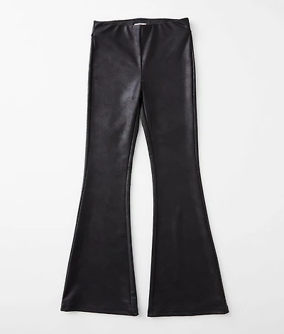 Girls - Faux Leather High Rise Flare Pant
