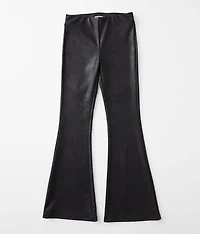 Girls - Faux Leather High Rise Flare Pant