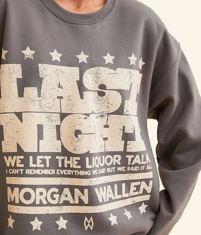 Morgan Wallen Last Night Oversized Band Pullover
