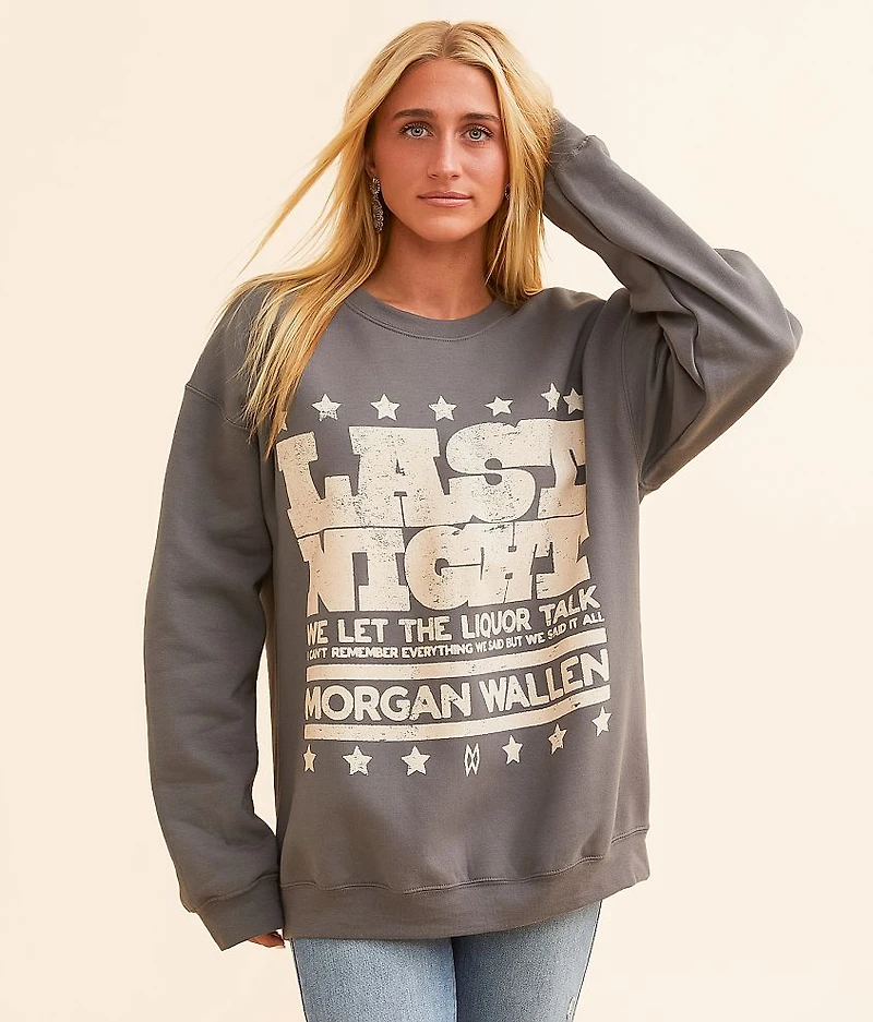 Morgan Wallen Last Night Oversized Band Pullover