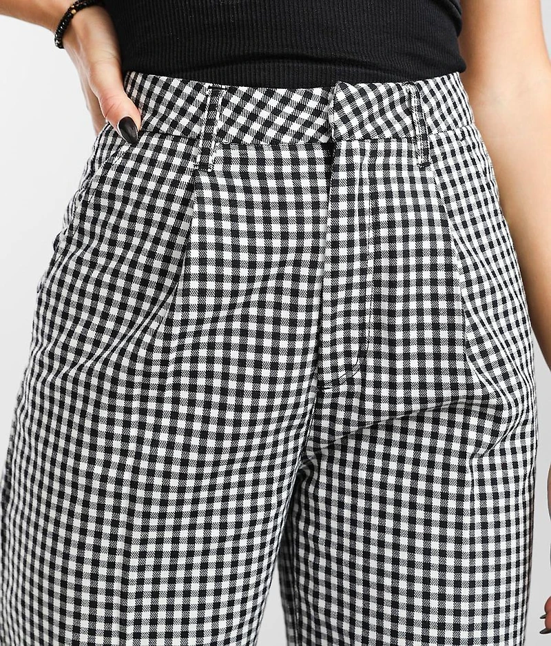 Victory Gingham Straight Trouser Pant