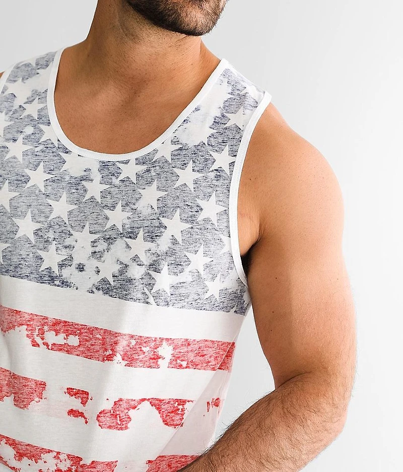 Flag Print Tank Top