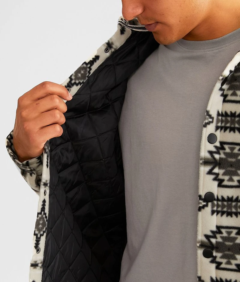 Printed Polar Fleece Shacket