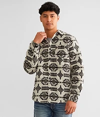 Printed Polar Fleece Shacket