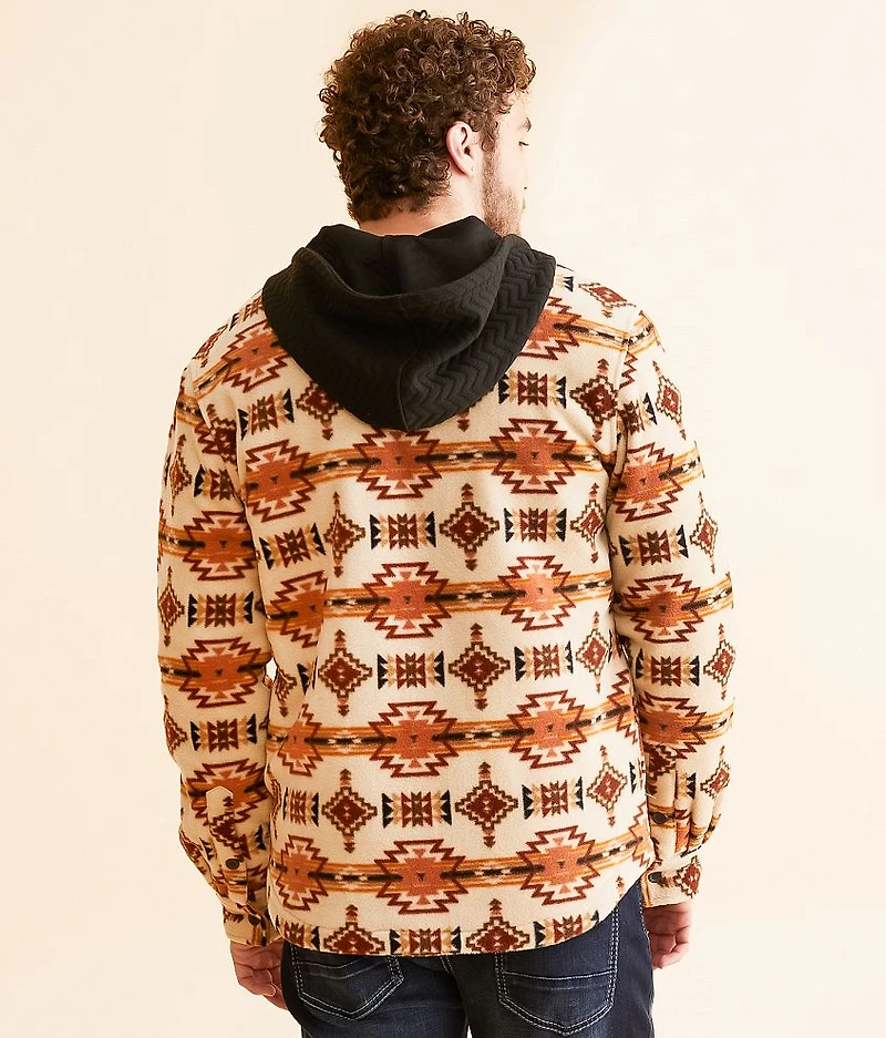 Southwestern Fleece Hooded Shacket