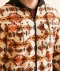 Southwestern Fleece Hooded Shacket