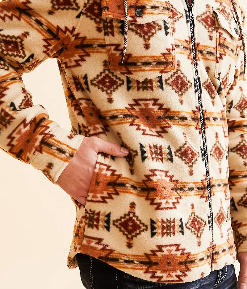 Southwestern Fleece Hooded Shacket
