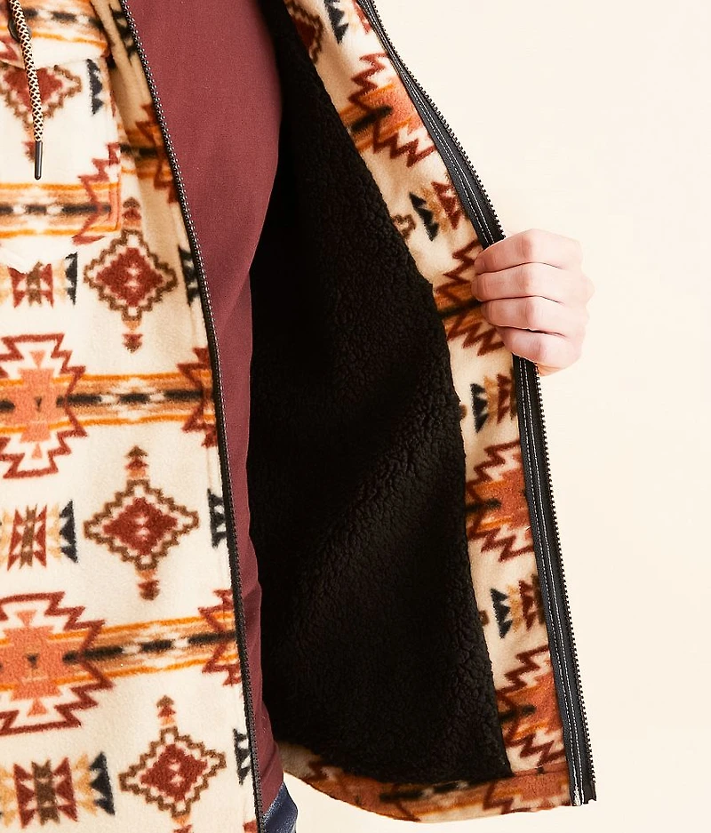 Southwestern Fleece Hooded Shacket