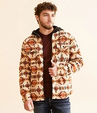 Southwestern Fleece Hooded Shacket