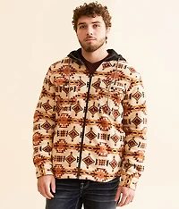Southwestern Fleece Hooded Shacket