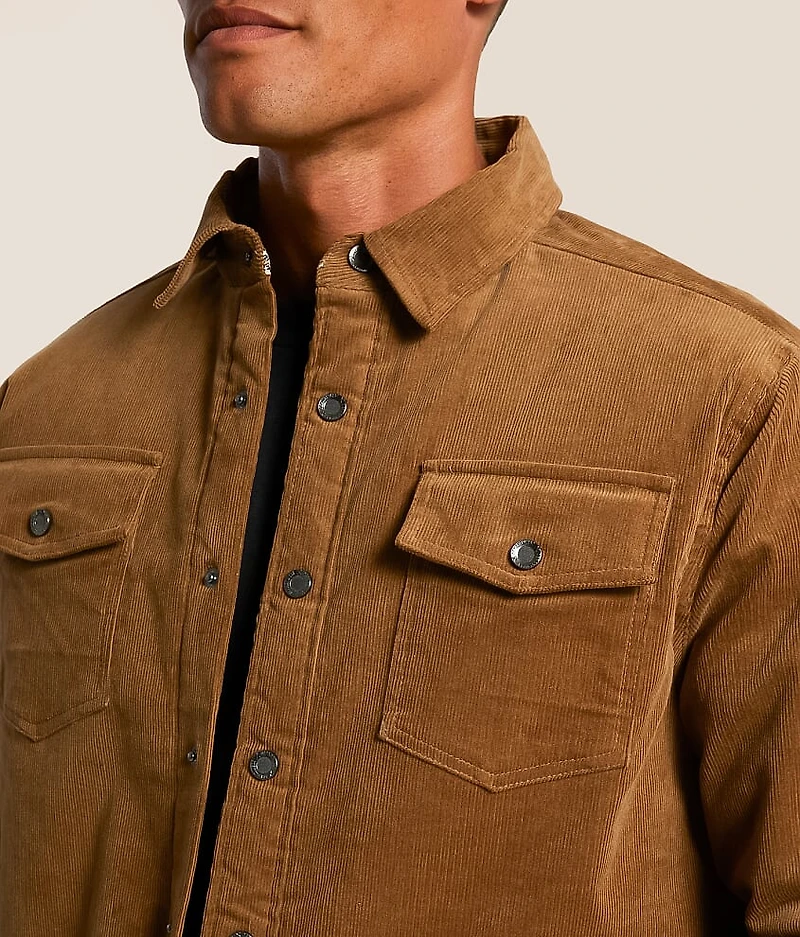 Tobacco Corduroy Shacket