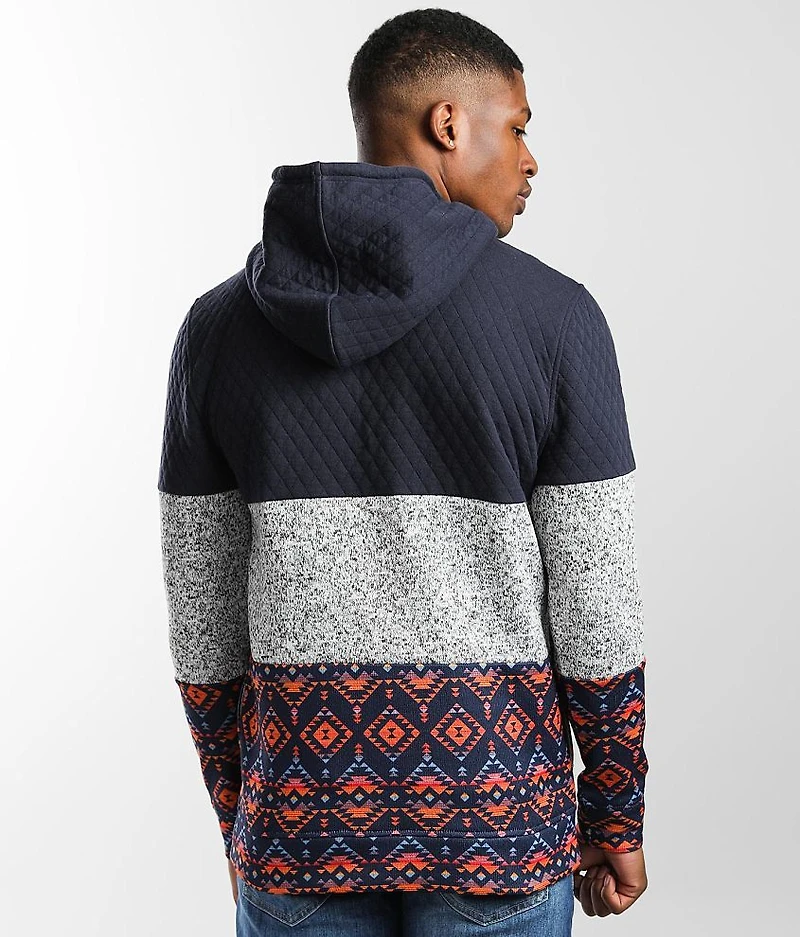 Color Block Southwestern Hooded Sweatshirt