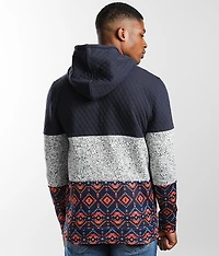 Color Block Southwestern Hooded Sweatshirt
