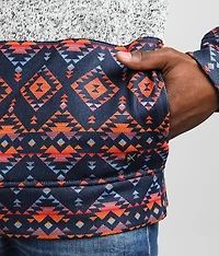 Color Block Southwestern Hooded Sweatshirt