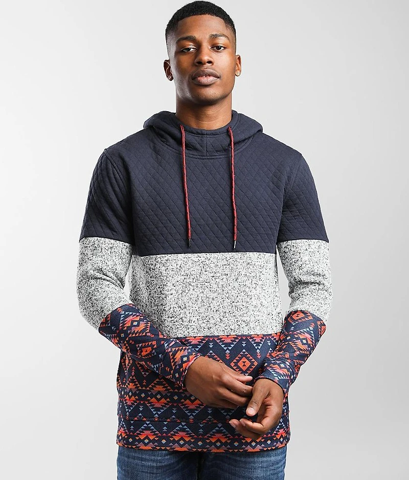 Color Block Southwestern Hooded Sweatshirt