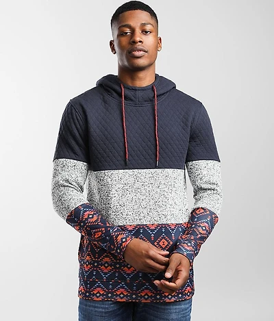 Color Block Southwestern Hooded Sweatshirt