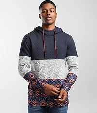 Color Block Southwestern Hooded Sweatshirt