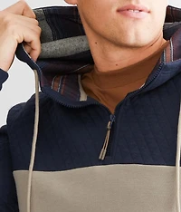Quarter Zip Hooded Sweatshirt