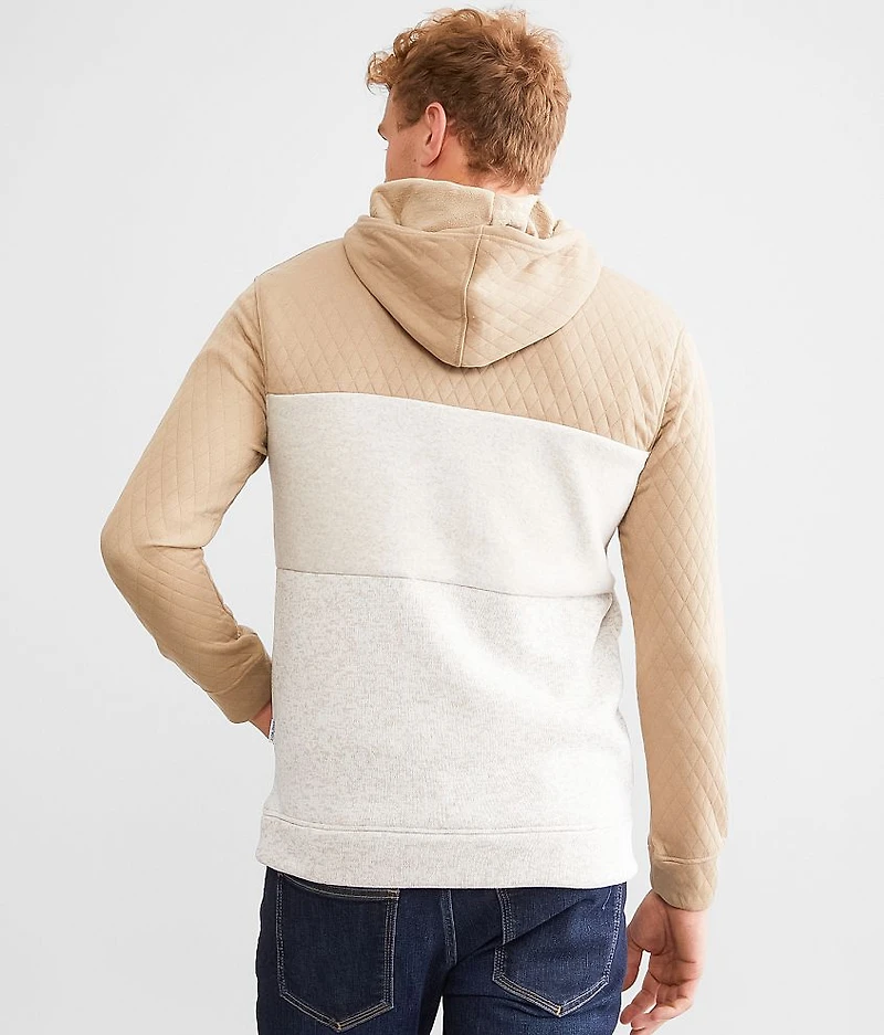 Quilted Color Block Hoodie