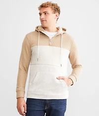 Quilted Color Block Hoodie