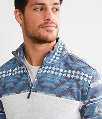 Color Block Quarter Zip Pullover