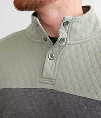 Quilted Henley Pullover