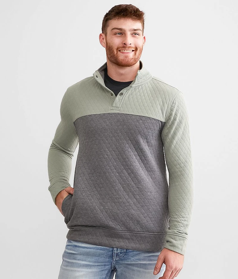 Quilted Henley Pullover