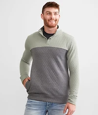 Quilted Henley Pullover