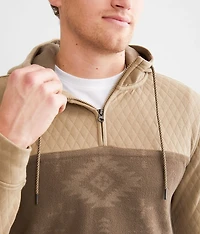 Quilted Quarter Zip Hoodie