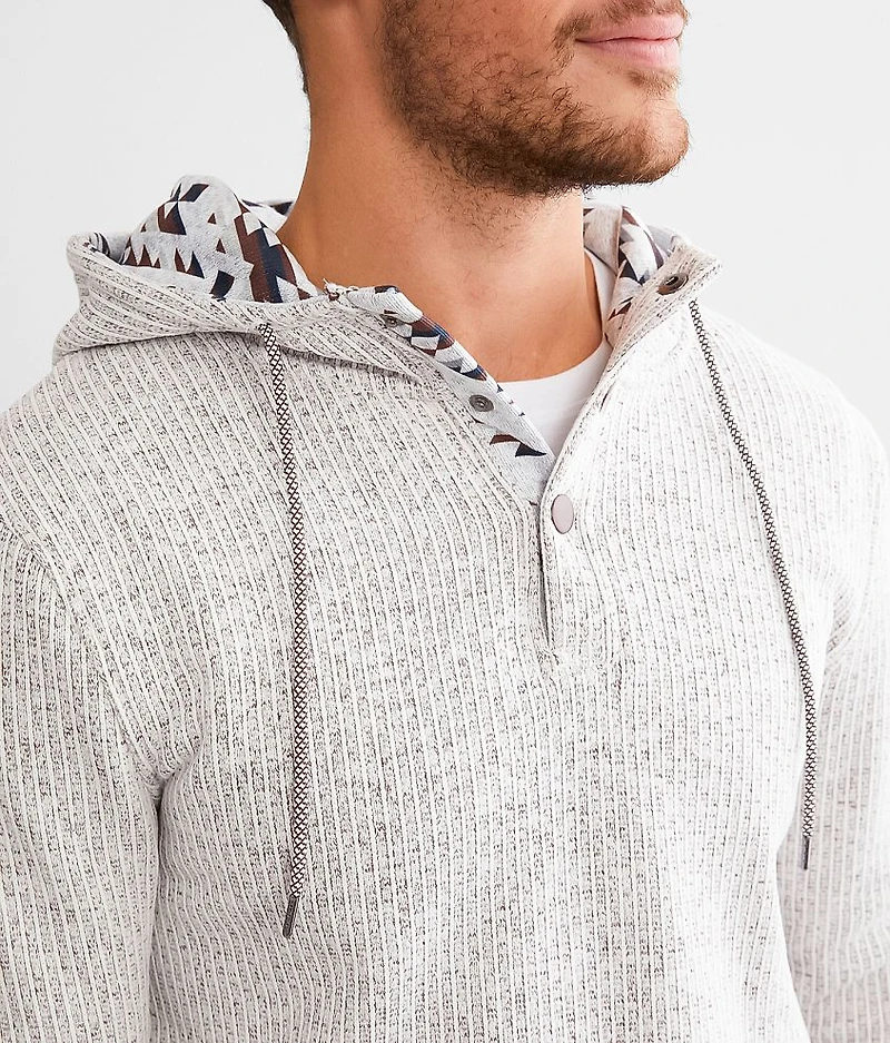 Cozy Stripe Henley Hoodie