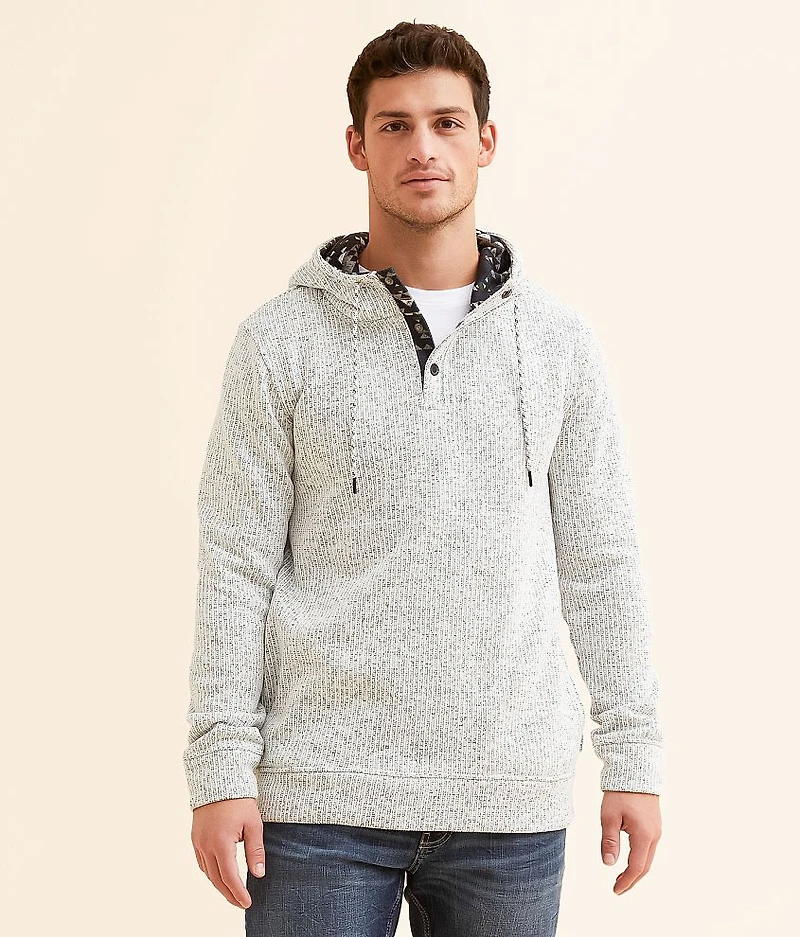 Cozy Stripe Henley Hoodie