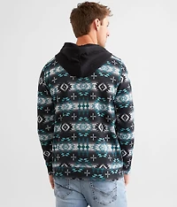 Soutwestern Quarter Zip Hooded Sweatshirt