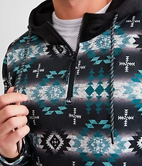 Soutwestern Quarter Zip Hooded Sweatshirt